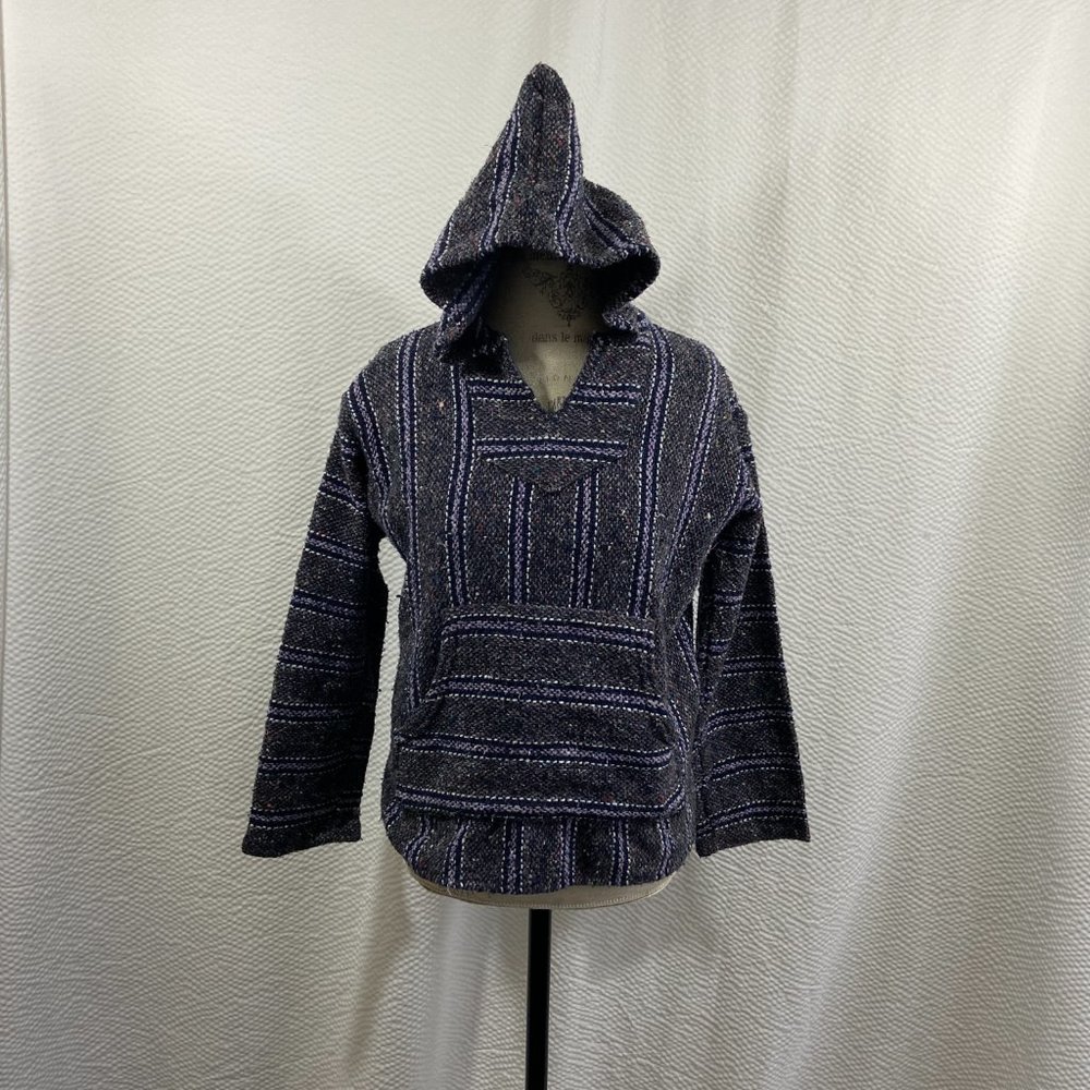 Sun Specs Vintage Baja Hoodie Mexican Drug Rug Poncho Hoodie Mens Womens SM
